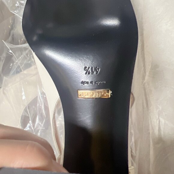 Gucci GG Slingback Horsebit Pump Chunk Heel Mystic White Leather EU 41.5 US 11.5 - Picture 12 of 12